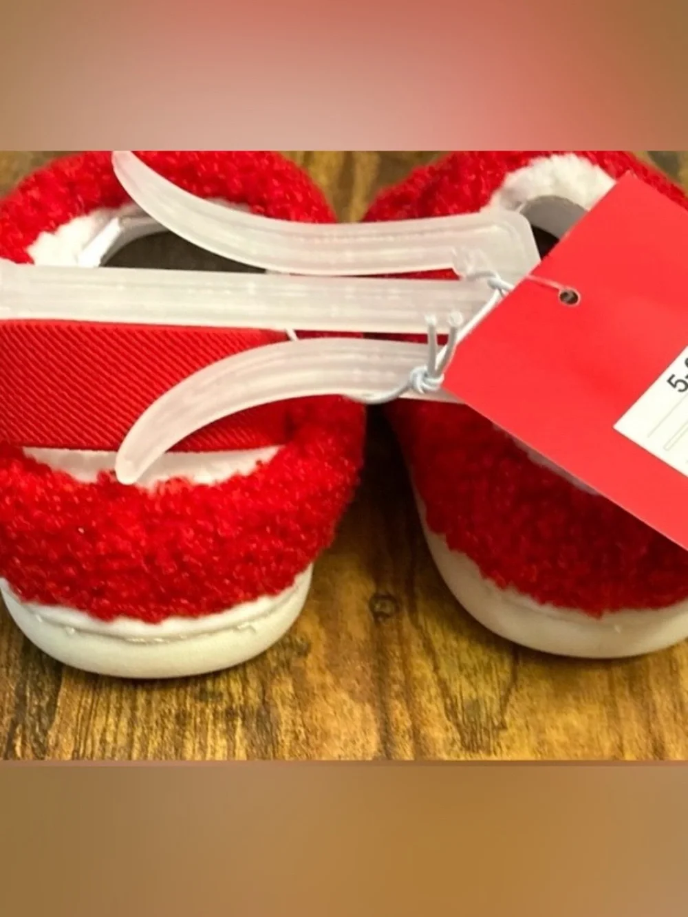 Toddler Cabin Crew Scuff Slippers - Wondershop™ Red Size 5T-6T New